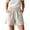 P19 Beige, variant on Tfken Womens High-Waisted Basic Shorts Stretch Stretchy Summer Linen Casual Shorts Wide-Leg Pockets Short Pants Elastic Waist Ladies Comfy Vacation Clothes Beige