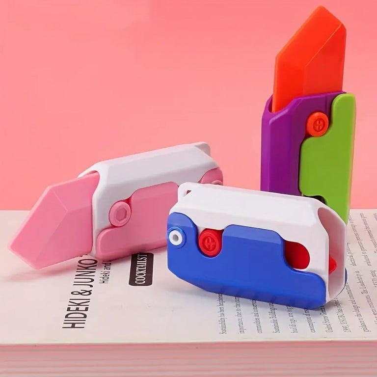 Radish Knife 3D Gravity Decompress Toy, Color Random Delivery