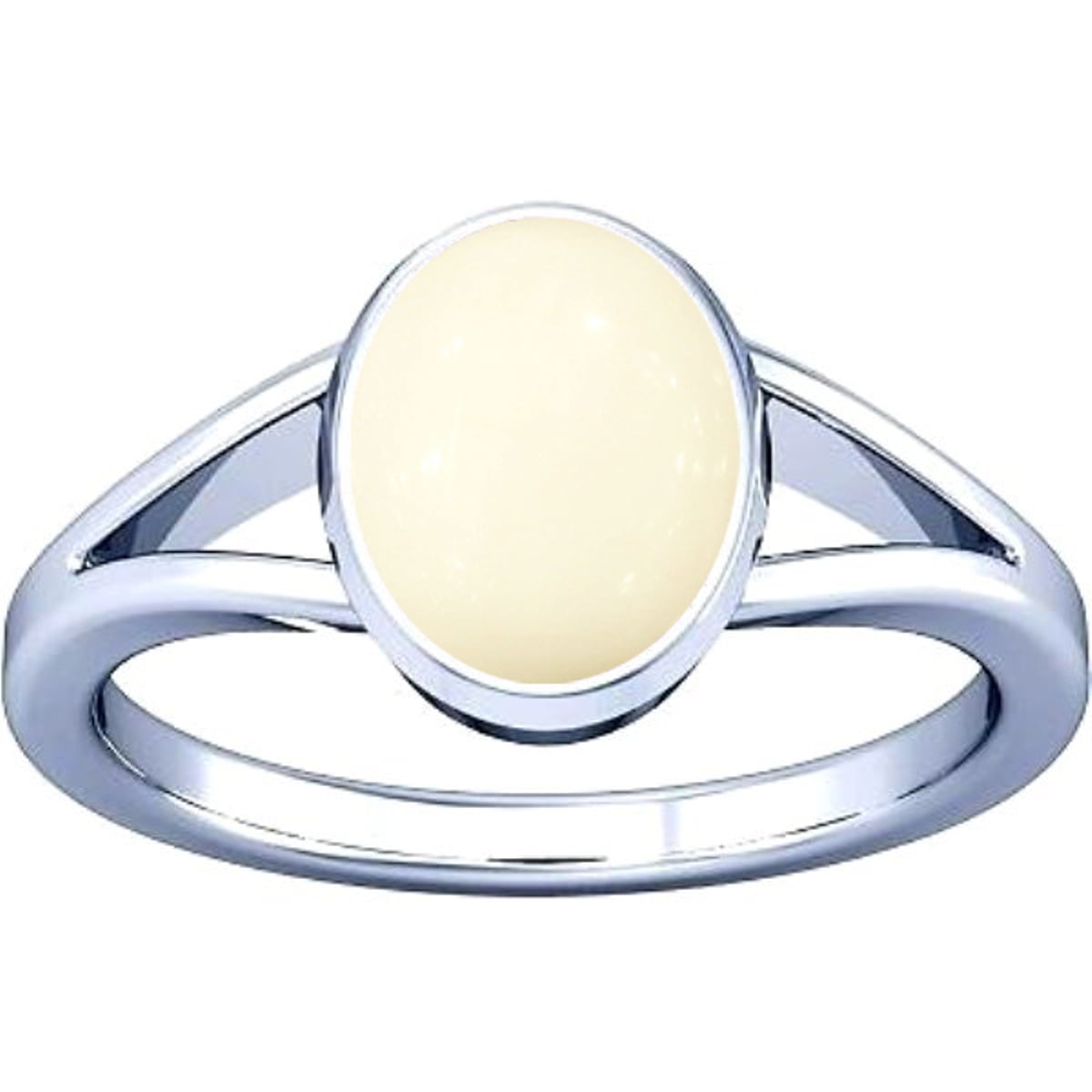Divya Shakti 8.25 8.50 Carat White Coral Moonga Munga Gemstone Silver Ring For Men or Women. Walmart