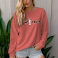 thumbnail image 6 of Women's 330gm 100% Cotton Statue of Liberty Graphic Crewneck Sweatshirt, 6 of 14