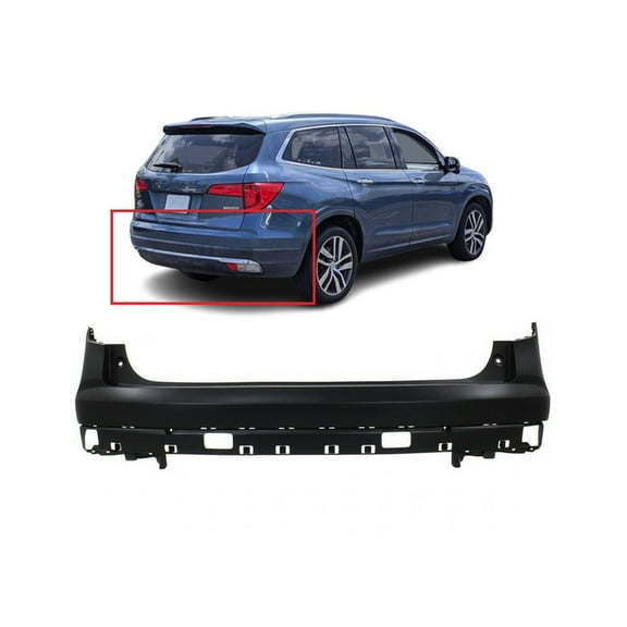 DCP Primed Rear Upper Bumper Cover Fascia for 2016-2018 Honda Pilot LX EX-L EX Elite