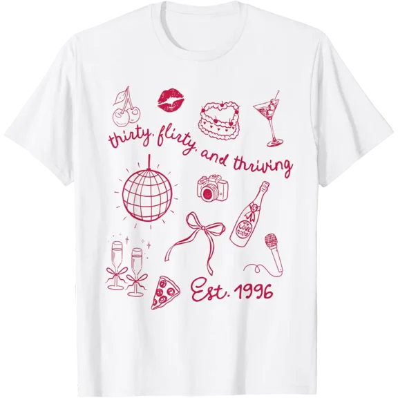30th Birthday Diaries Shirt Coquette Bow Party 30 Year Old T-Shirt