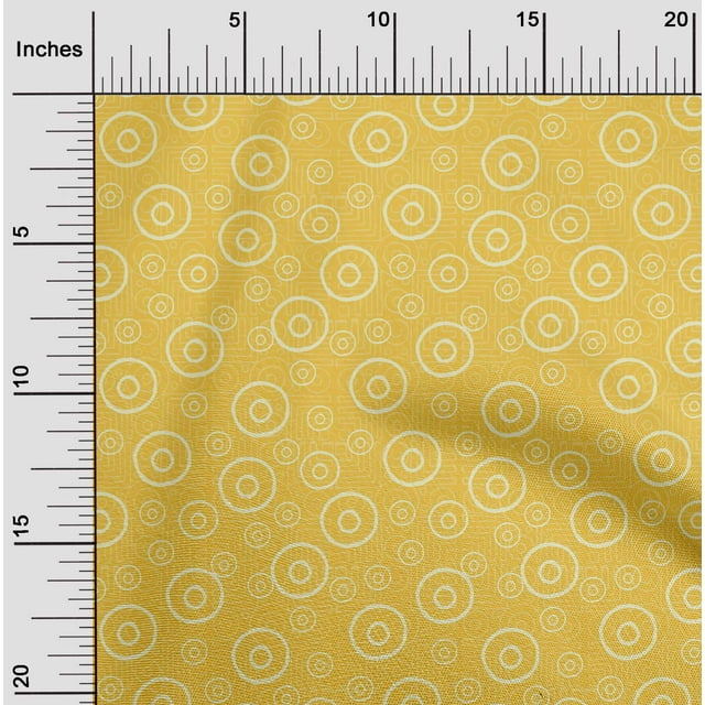 oneOone Viscose Jersey Fabric Geometric & Circle Block Print Fabric BTY 60 Inch Wide