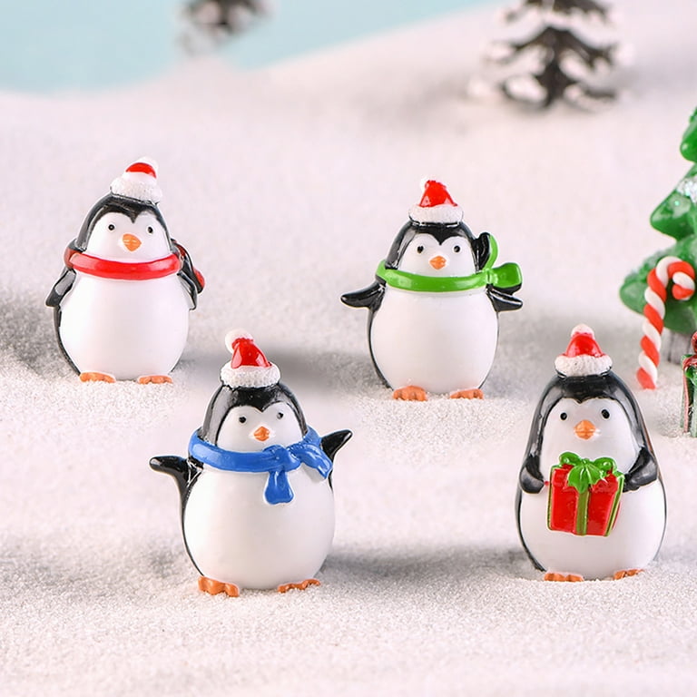 Herrnalise Christmas Miniature Snowman Figurines Tiny Mini Resin Fairy  Dollhouse Garden Ornaments DIY Material Christmas Pendant Accessories DIY  for Snow Globe Christmas Decorations 