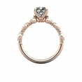 thumbnail image 6 of HeartsAndYou 2.7ct Round Moissanite Engagement Ring for Women Floral Leaf Solitaire 18k White Gold over Silver, 6 of 9