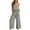 Gray, variant on qolati Two Piece Sets for Women Summer Outfits Square Neck Cotton Linen Tank Crop Top Wide Leg Pants Matching Lounge Set Tracksuit