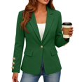 thumbnail image 2 of Breezora Women's Long Sleeve Single Button Blazer Work Suit Coat Casual Fall Office Jackets for Women, 2 of 7