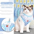 thumbnail image 6 of Dog Harness and Leash Set with Bags Striped Lace No Pull Girl Dog Vest Harness Mesh Puppy Harness for Small Medium Dogs Cats Adjustable Pet Harness, 6 of 8