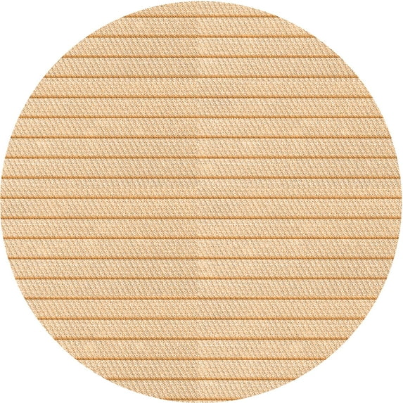 Ahgly Company Indoor Round Patterned Golden Blonde Gold Area Rugs, 6' Round
