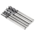 thumbnail image 1 of End Mill Set, Milling Cutter, 5pcs 4 Flute End Mill CNC Milling Cutter Set Cutter Tool End Mill Accessories, Drill Mills, Square Nose, 1 of 8