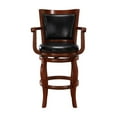 thumbnail image 3 of Boraam Jones 29in. High Back Swivel Wood Bar Stool with Arms - Black/Cherry Finish, 3 of 5