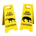 thumbnail image 2 of Chagetd 1/2Pcs Dog Cat Vomit Caution Sign Weather-proof Plastic Outdoor Garden Yard Lawn Pet Black Cat Vomit Warning Sign Bathroom Decoration, 2 of 8