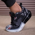 thumbnail image 6 of Men's Dragon Scale Sport Sneakers - Gradient Colorway with Striped & Solid Design, All-Season TPU Sole & EVA Cushioning, Breathable Fabric for Hiking, Casual & Outdoor Wear - Low-Top Lace-Up, 6 of 9