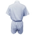 thumbnail image 7 of Roncen Women's Striped Shirt & Shorts Set - Casual Button-Down Collar Long Sleeve Two-Piece Outfit with Comfortable Fit & Stylish Design, 7 of 7