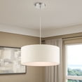 thumbnail image 3 of Livex Lighting Blossom 3-Light Modern Metal Drum Pendant in Brushed Nickel, 3 of 16
