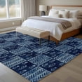 thumbnail image 4 of 8x10 Area Rugs for Living Room, Vintage Floral Non Slip Area Rugs for Kitchen Bedroom Entryway, Abstract Flowers Patchwork Country Navy Blue Washable Carpet Runner Rug Floor Mats for Bedroom, 4 of 8