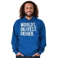 thumbnail image 4 of Worlds Okayest Father Funny Dad Gift Men's Big & Tall Graphic Hoodie Brisco Brands 2X, 4 of 5