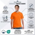 thumbnail image 6 of Crown Craze® High Visibility T-Shirts Mens Safety Short Sleeve Workwear (Safety Orange Pack 6, 2XL), 6 of 9