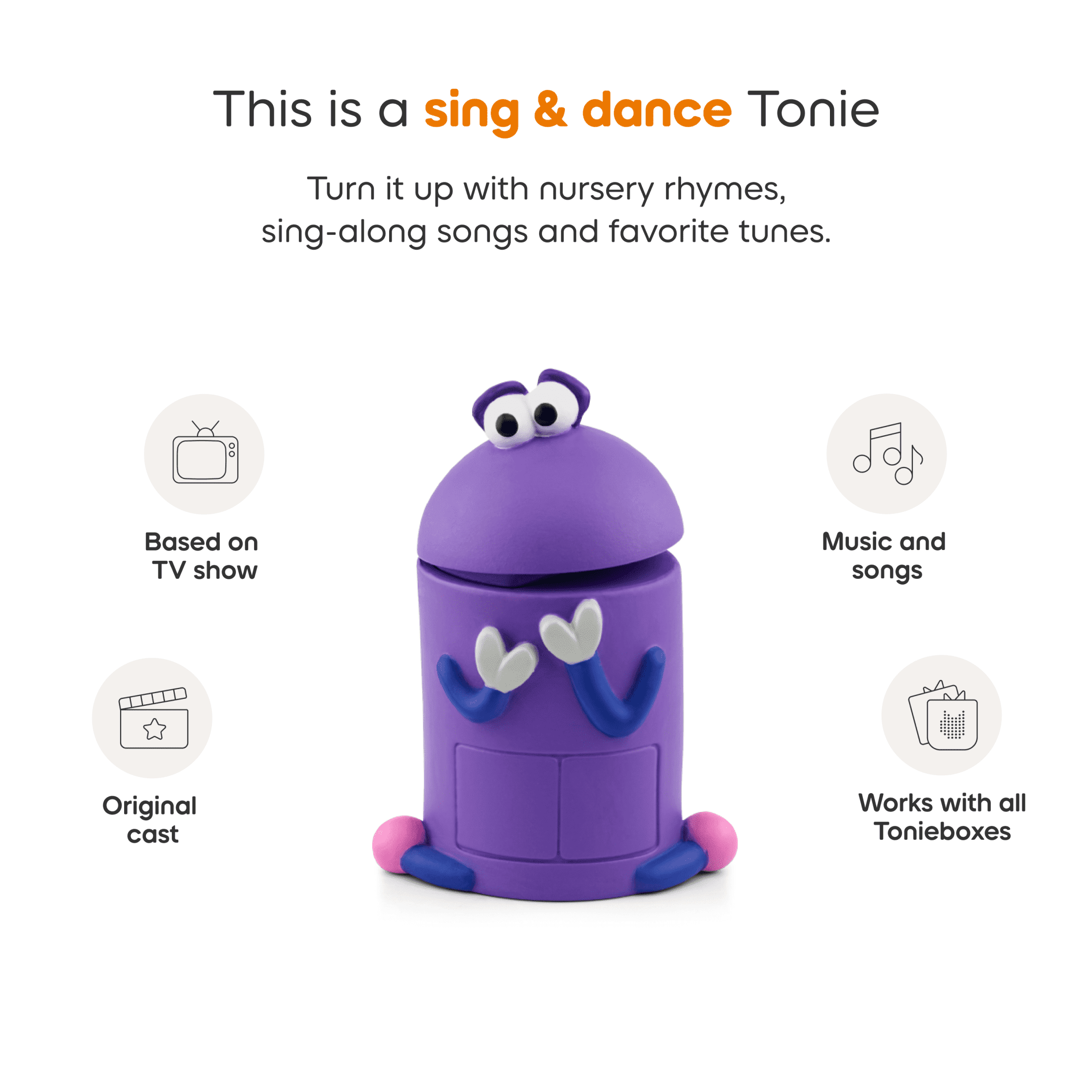 tonies Ask the StoryBots: Bo,Purple Audio Toy Figurine, Age Group 3+