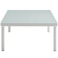 thumbnail image 4 of Modern Contemporary Urban Design Outdoor Patio Balcony Coffee Table, White, Rattan, 4 of 4