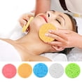 thumbnail image 3 of dianhelloya 10Pcs Face Sponge Reusable Round Absorbent Compressed Natural Makeup Removal Exfoliating SPA Face Cleansing Cellulose Sponge Kit Blue, 3 of 8