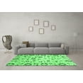 thumbnail image 3 of Ahgly Company Indoor Square Abstract Emerald Green Modern Area Rugs, 3' Square, 3 of 4