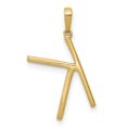 thumbnail image 3 of Auriga 14k Yellow Gold Diamond Themed Letter K Initial Pendant for Women(L- 18.17 mm, W- 9.98 mm), 3 of 5