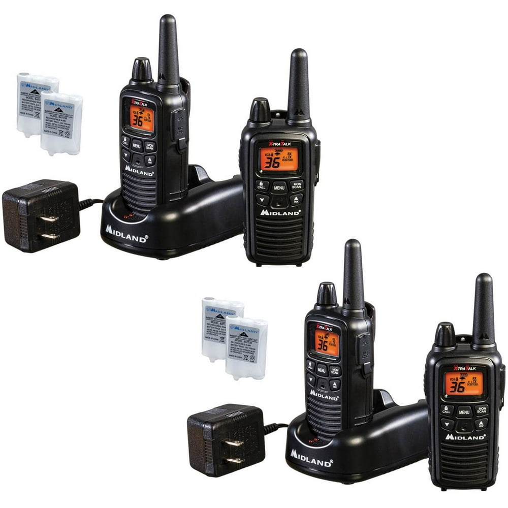 Rechargeable Walkie Talkie 30 Miles Midland LXT600VP3 Xtra Talk