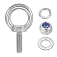 thumbnail image 5 of Uxcell M8 x 25mm Lifting Shoulder Eye Bolt 304 Stainless Steel Lifting Ring Threaded Eyebolt with Nuts and Washers 3Pcs, 5 of 5