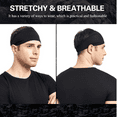 thumbnail image 3 of TELOLY 5 Pieces Sweat Band for Running, Solid Color Mens Headband,Elastic Cotton Headbands for Intense Workouts, 3 of 4