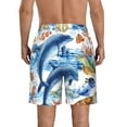 thumbnail image 3 of Kll Marine Animals Men'S Casual Summer Beach Shorts Hawaiian Shorts With Pockets-3x-Large, 3 of 9