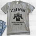 thumbnail image 2 of Lineman Because Quarterbacks Need Heroes Too T-shirt, Unisex Women's Men's Funny Football Defense, Dark Heather Gray, XX-Large, 2 of 6