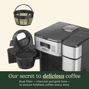 Cuisinart Coffee Center Grind and Brew Plus, Built-in Coffee Grinder, Coffeemaker and Single-Serve Brewer with 6oz, 8oz and 10oz Serving Size, Black/Silver, SS-GB1NAS