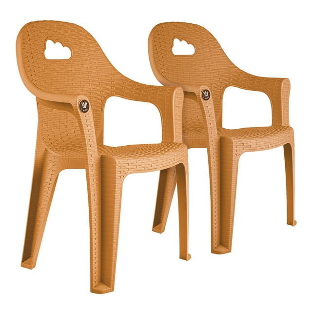 2 Sillas Rattan Nube Infantil Naranja Atardecer