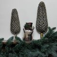 thumbnail image 3 of 6" Green and Red Plaid Snowman with Top Hat and Scarf Table Top Christmas Figure, 3 of 3