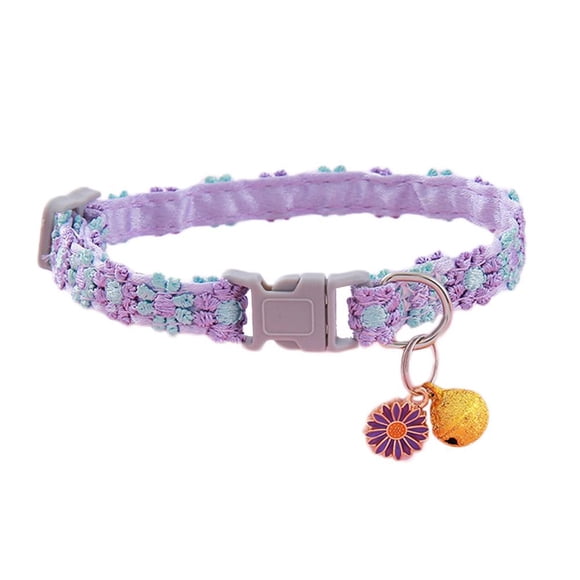 Colorful Lace Flower Collar Bell for Cats & Dogs - Stylish, Comfortable, and Practical