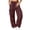 Wine, variant on MexChoioe Womens Wide Leg Cargo Pants Plus Size Elastic Drawstring Waist Adjustable Hem Casual Outdoor Athletic Work Pants