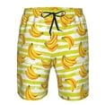 thumbnail image 3 of Fotbe Bananas On A Striped Trajes de Baño Estampados para Hombre, Shorts de Verano de Secado Rápido, Ropa de Playa, Bañadores-XX-Large, 3 of 6