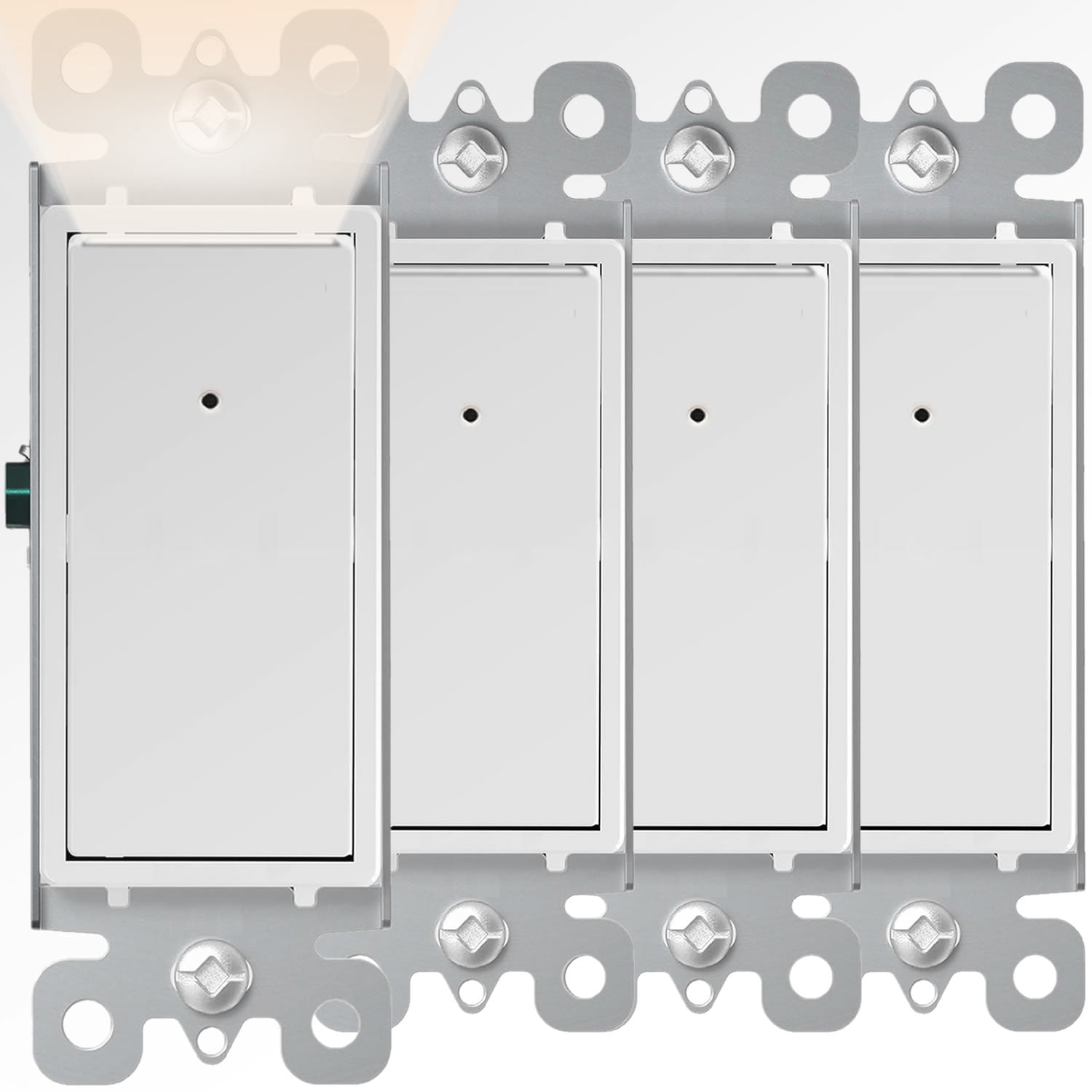 Light Switch with Night LightEasy to Install,No Neutral Wire,Single