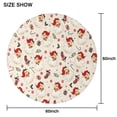 thumbnail image 6 of Beige Christmas Santa Pattern Round Tablecloth 60"x60",Wrinkle Wipeable Table Cloth for Kitchen Dining Room Picnic Patio Party, 6 of 6