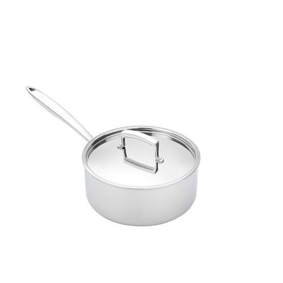 Browne Thermalloy Stainless Steel Tri-Ply Sauce Pan, 4 qt Capacity