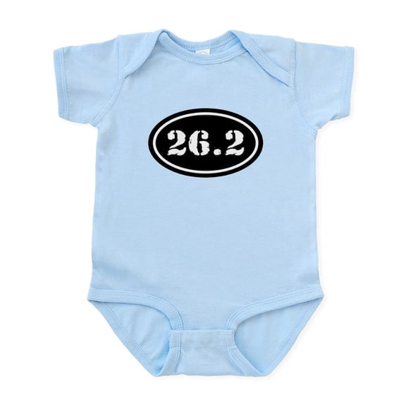 CafePress - 26.2 Oval Marathon Runner Infant Bodysuit - Baby Light Bodysuit, Size Newborn - 24 Months