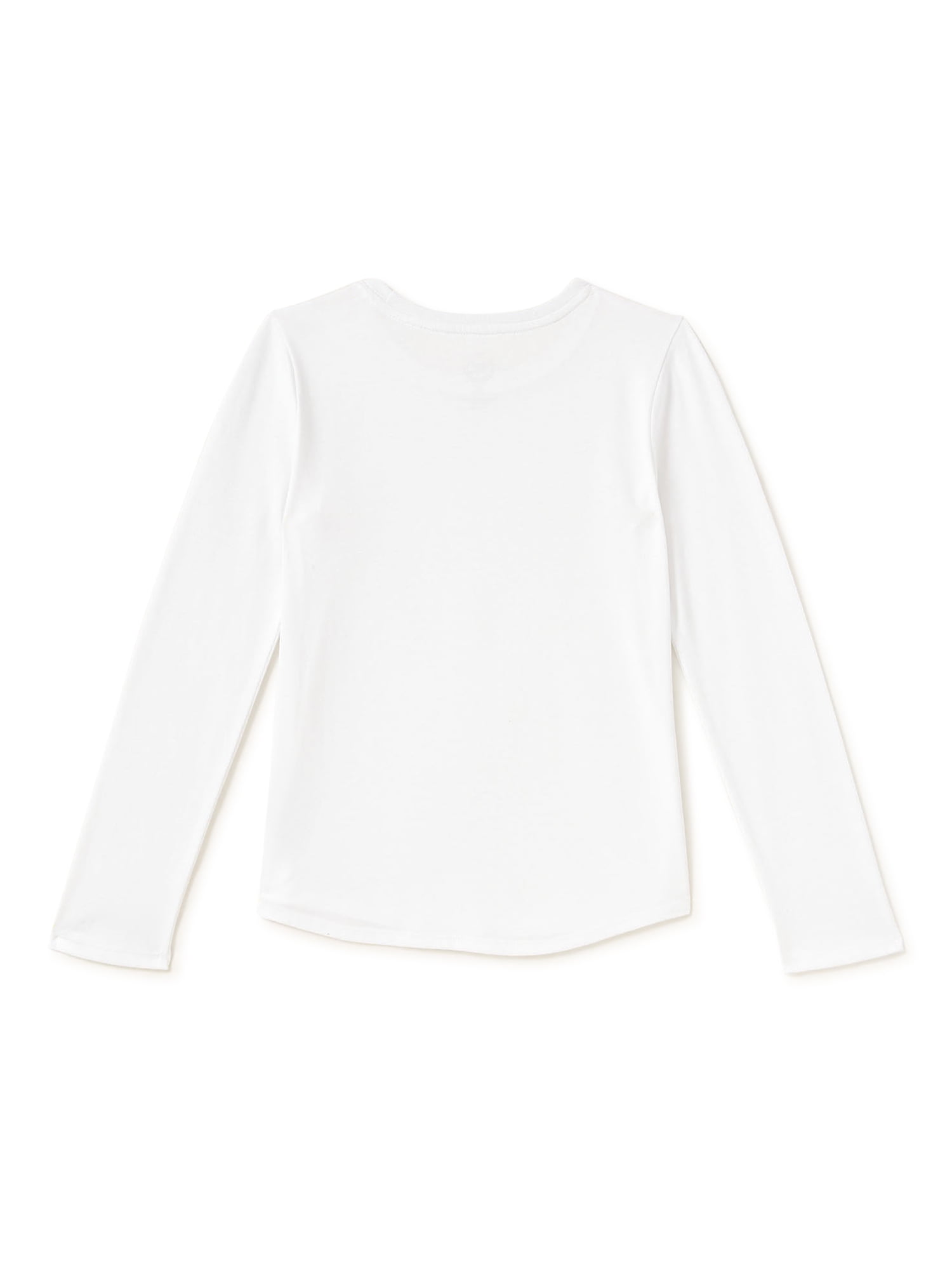 Wonder Nation Girls Long Sleeve Kid Tough T-Shirt, Sizes 4