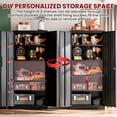 thumbnail image 6 of IKIMI 71" Metal Storage Cabinet with 4 Adjustable Shelves and Lock, Heavy Duty Steel Garage Tool Cabinet for Office, Home, Kitchen, Black(H71"*W32"*D16"), 6 of 10