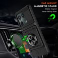 thumbnail image 3 of Kryonix for Motorola Moto Edge 50 Ultra Case with Wallet Card Holder [Store 2 Cards] 360° Magnetic Rotated Ring Kickstand,Armor Shockproof Case,Military Grade Heavy Duty Protection Cover,Black, 3 of 8