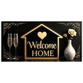 thumbnail image 6 of LUUFILx Welcome Home Banner Floral Butterfly Decor Wall Background for Party Wedding Garden Backdrop Photo Prop Event Decorations Vibrant Flower Display, 6 of 8