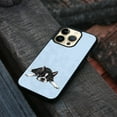 thumbnail image 4 of WIRESTER Shockproof Soft Rubber Cover Case for Apple iPhone 14 Pro 6.1" 2022, Boston Terrier Dog Lying Down Looking Up On Light Blue Background, 4 of 5