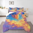 thumbnail image 2 of Erosebridal Dreamy Sky Full Bedding Sets Kawaii Hot Air Balloon Comforter Set, Cartoon Rainbow Bedding Comforter Sets Sunny Cloud Sky Duvet Insert, Watercolor Down Comforter, 2 of 6