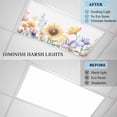 thumbnail image 3 of 2 Pack Pastoral Flowers Fluorescent Light Covers for Ceiling Lights Summer Sunflower Plants Leaves Magnetic Ceiling Light Covers Overhead Light Filters for Office Classroom Home, 3 of 9