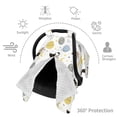 thumbnail image 5 of Daiia Cute Cat Pattern Car Seat Cover for Babies, Mom Nursing Covers Breastfeeding Scarf, Multi Use Infant Carseat Canopy for Newborn Carrier/Stroller, 5 of 9